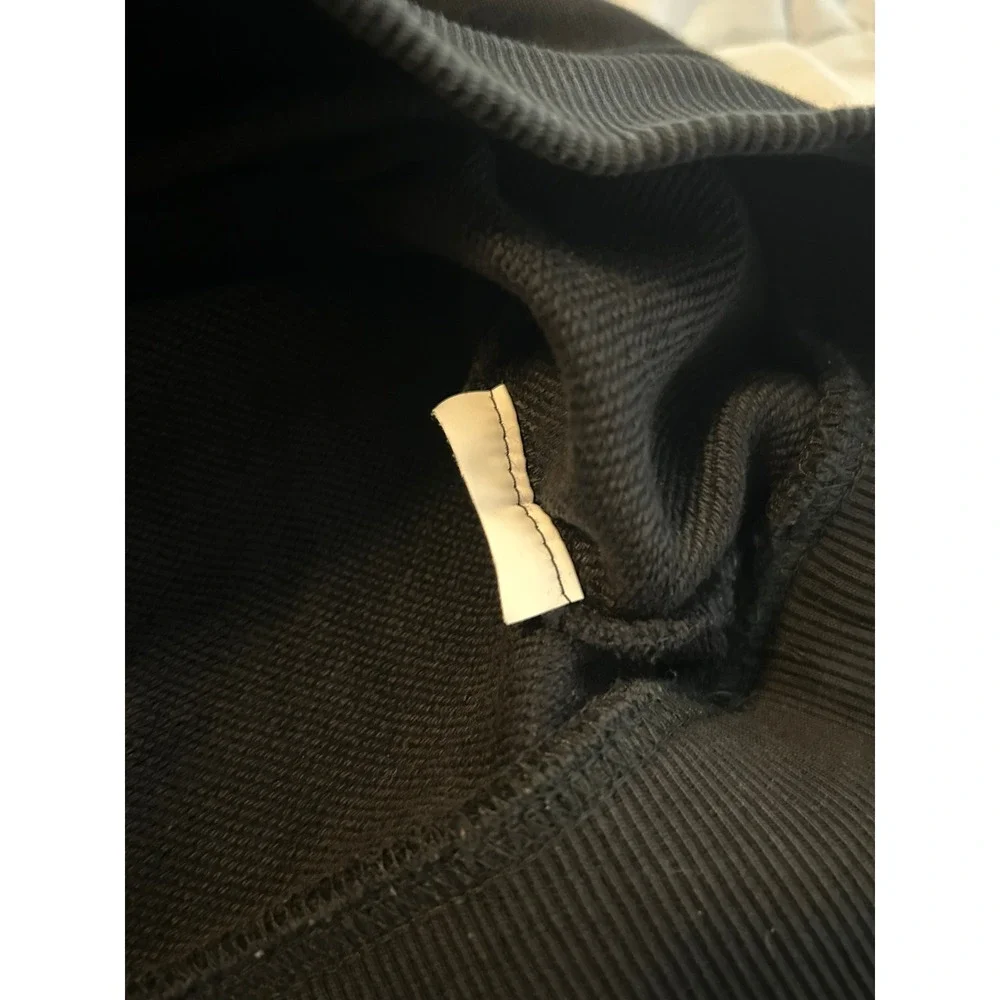 Hugo Boss Mens Sweatshirt Black Red Logo Patch Crewneck Pullover Large